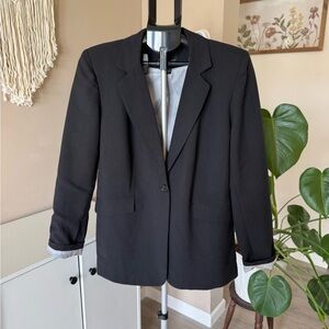 Cynthia Rowley Black Blazer with Notched Lapels